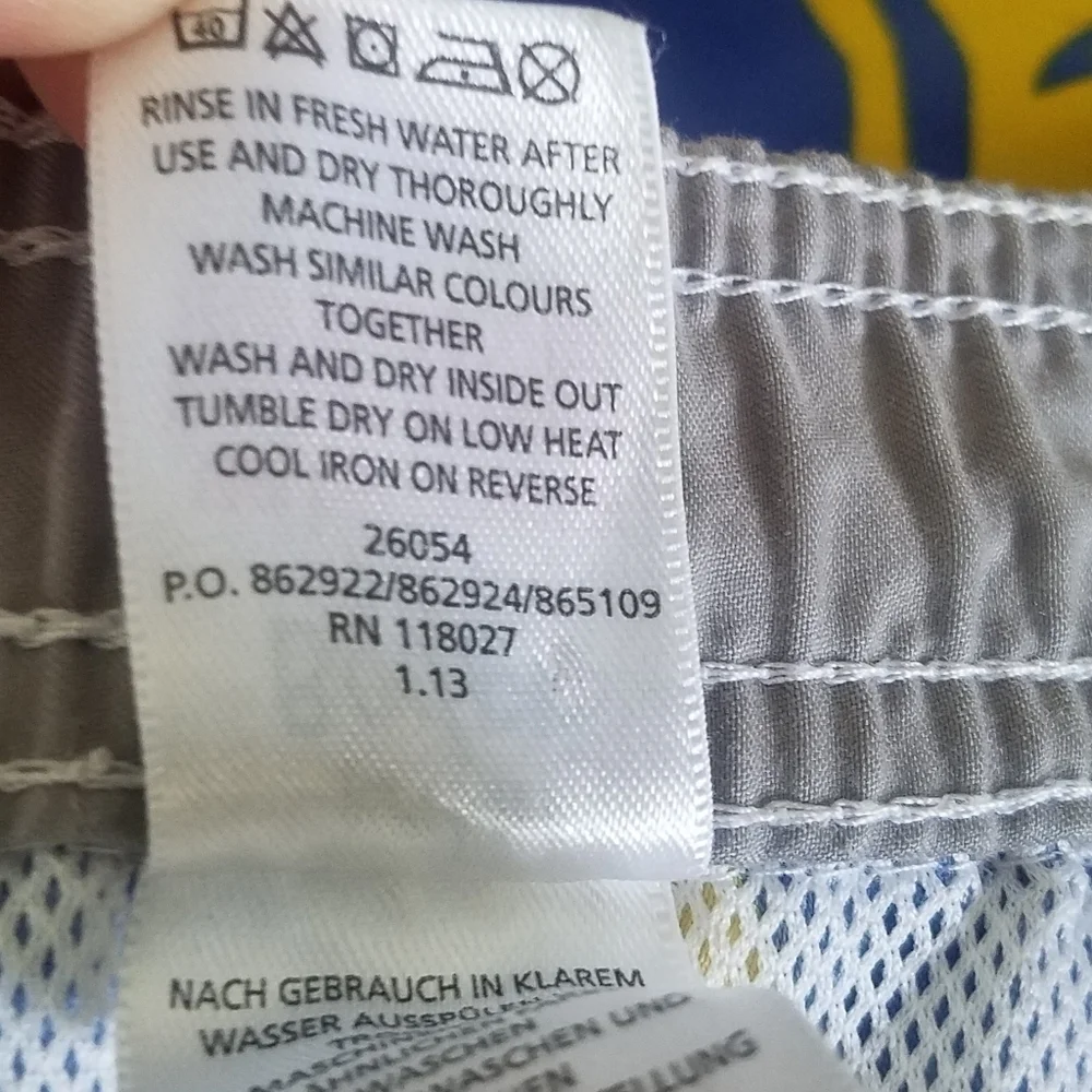 Mini Boden Tropical Flower Swim Trunks 7/8